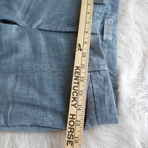 Gap Women's Slim Cropped Grey Linen Blend Stretch Pants Size: 2 - Picture 4 of 8